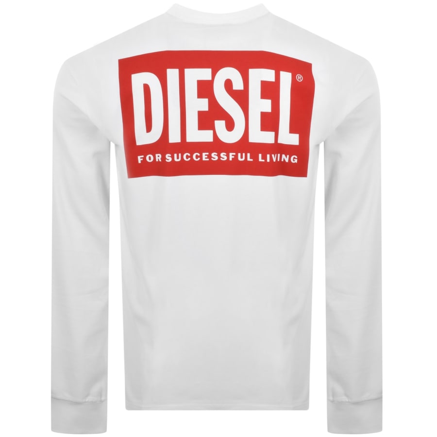 Diesel T Boxt Long Sleeve T Shirt White | Mainline Menswear x